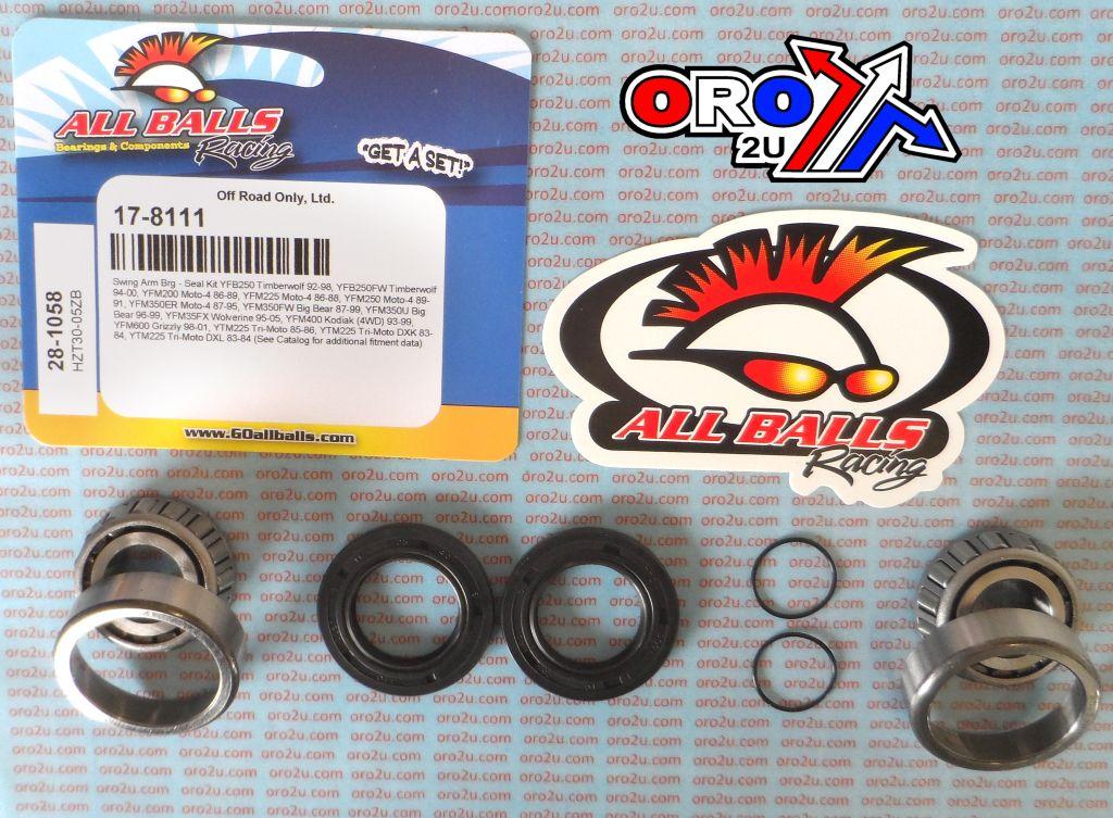 SWINGARM BEARING KIT ALLBALLS, ALLBALLS 28-1058 YAMAHA ROAD