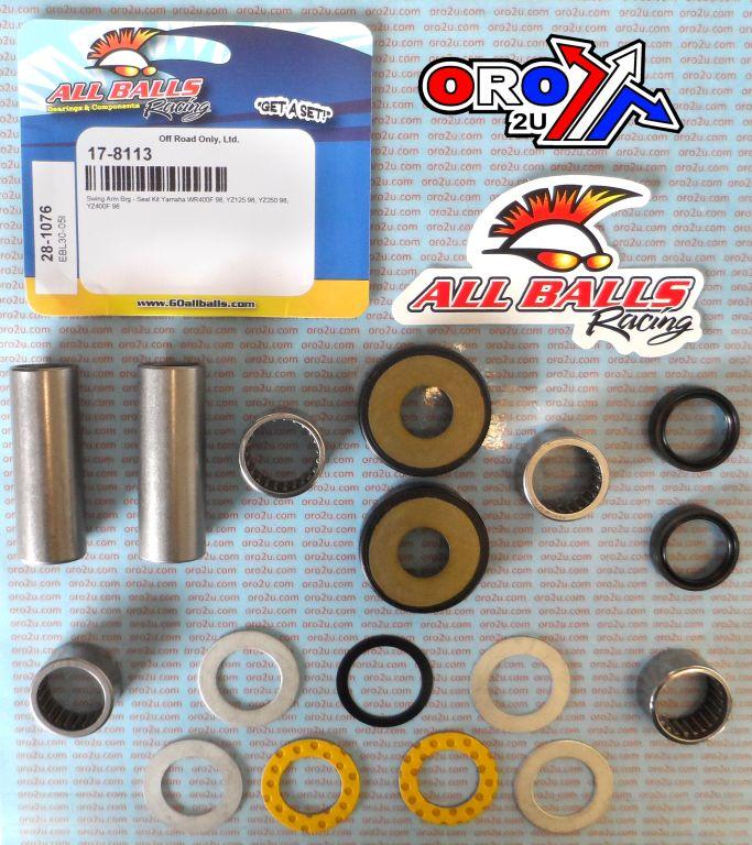 SWINGARM BEARING KIT ALLBALLS, ALLBALLS 28-1076 YAMAHA WR400/YZ125/250/400 1998