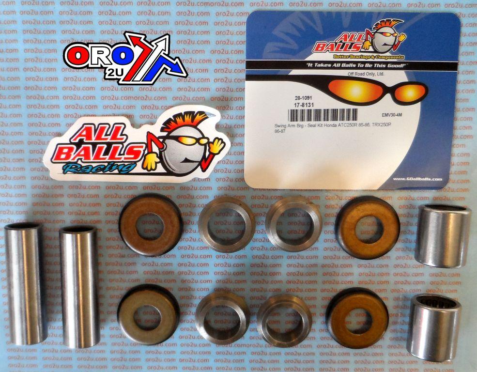 SWINGARM BEARING KIT ALLBALLS, ALLBALLS 28-1091 HONDA TRX250R 86-87