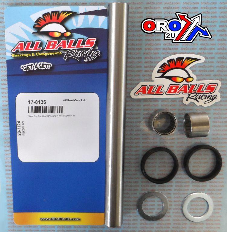 SWINGARM BEARING KIT ALLBALLS, ALLBALLS 28-1124 YAMAHA YFM350 04-13