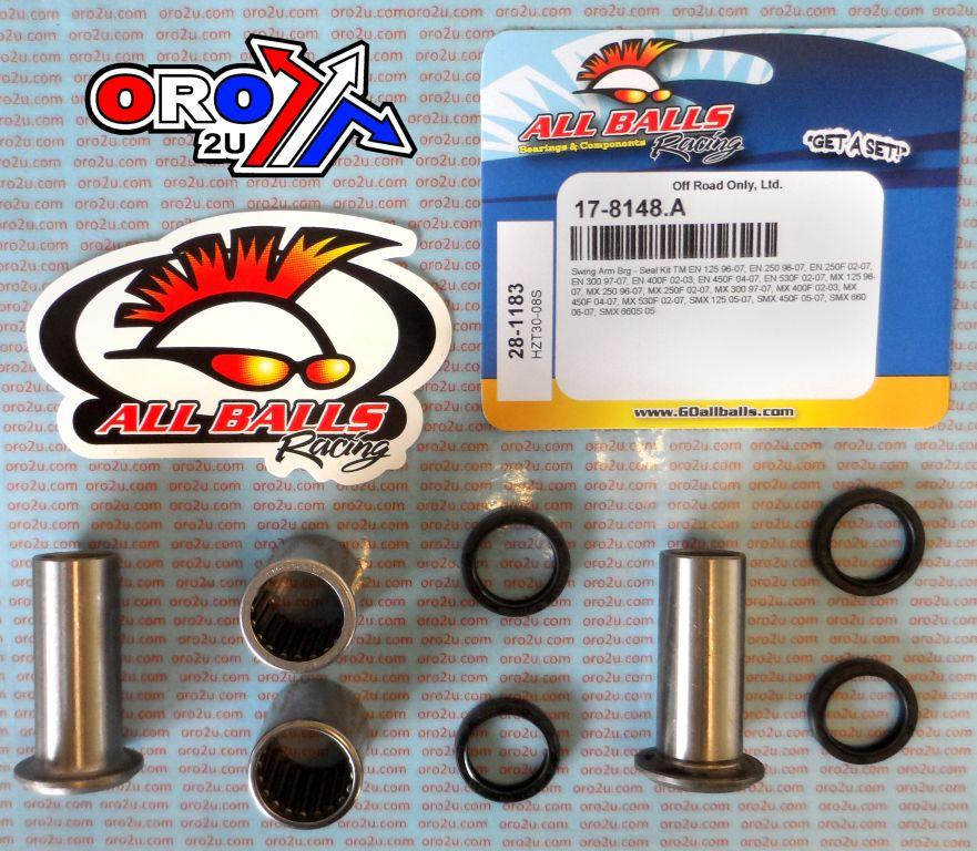 SWINGARM BEARING KIT ALLBALLS, ALLBALLS 28-1183 TM EN/MX/SMX 96-07