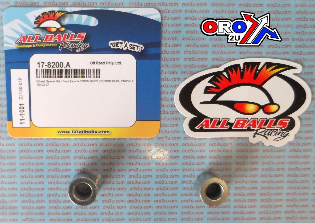 WHEEL SPACER KIT CR80 CR85, ALLBALLS 11-1001 HONDA, Honda CR80R 86-02, CR80RB 96-02, CR85R 03-07, CR85RB 03-07