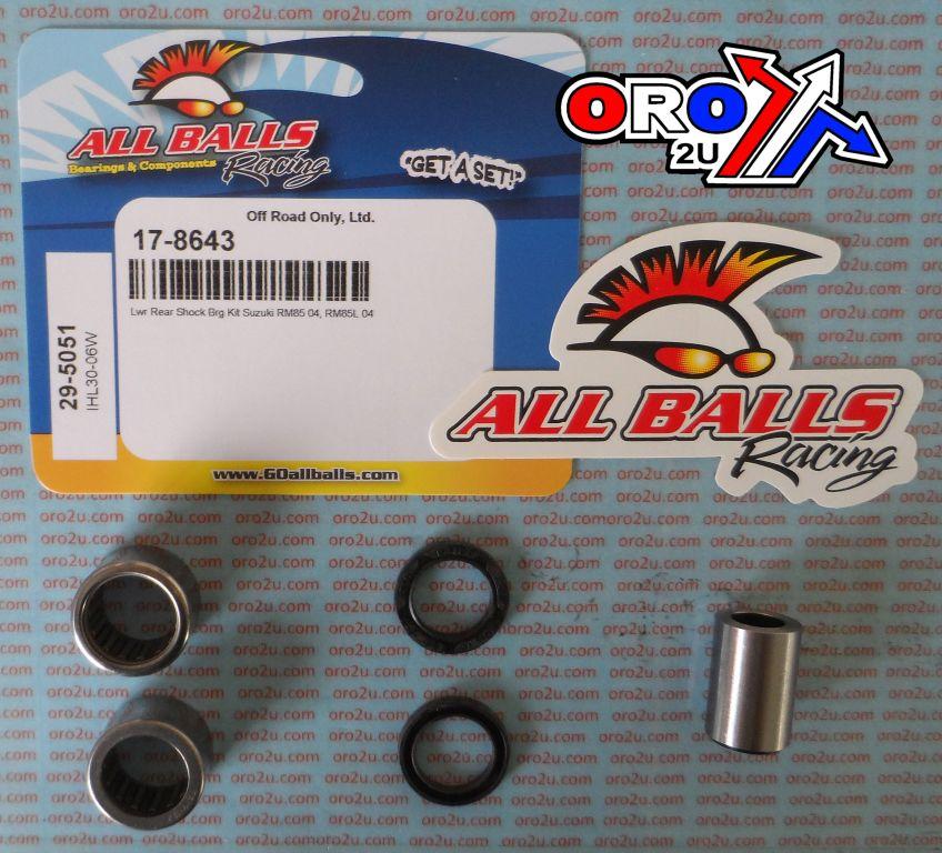 LOWER SHOCK BEARING KIT, ALLBALLS 29-5051 SUZUKI RM80