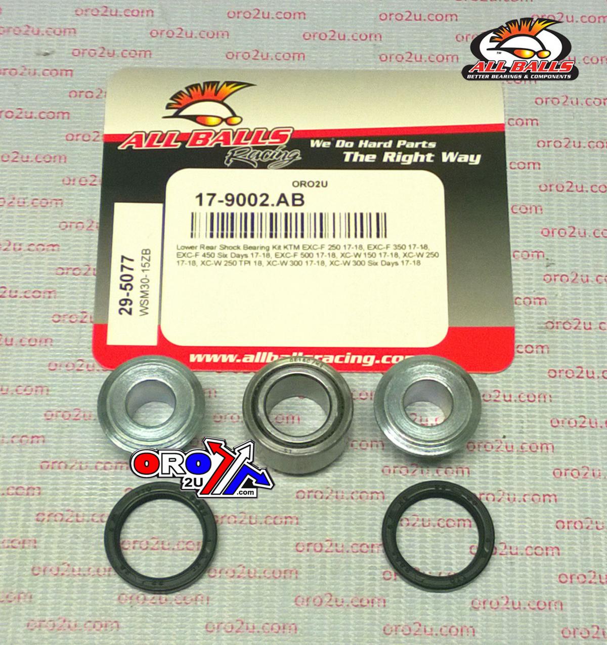LOWER REAR SHOCK KIT KTM 17-19, ALLBALLS 29-5077, Bearing & Seals.