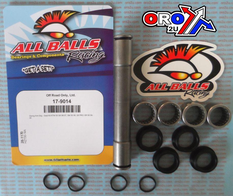 SWINGARM BEARING KIT ALLBALLS, ALLBALLS 28-1170 KTM SM/SX/SR 50 04-09