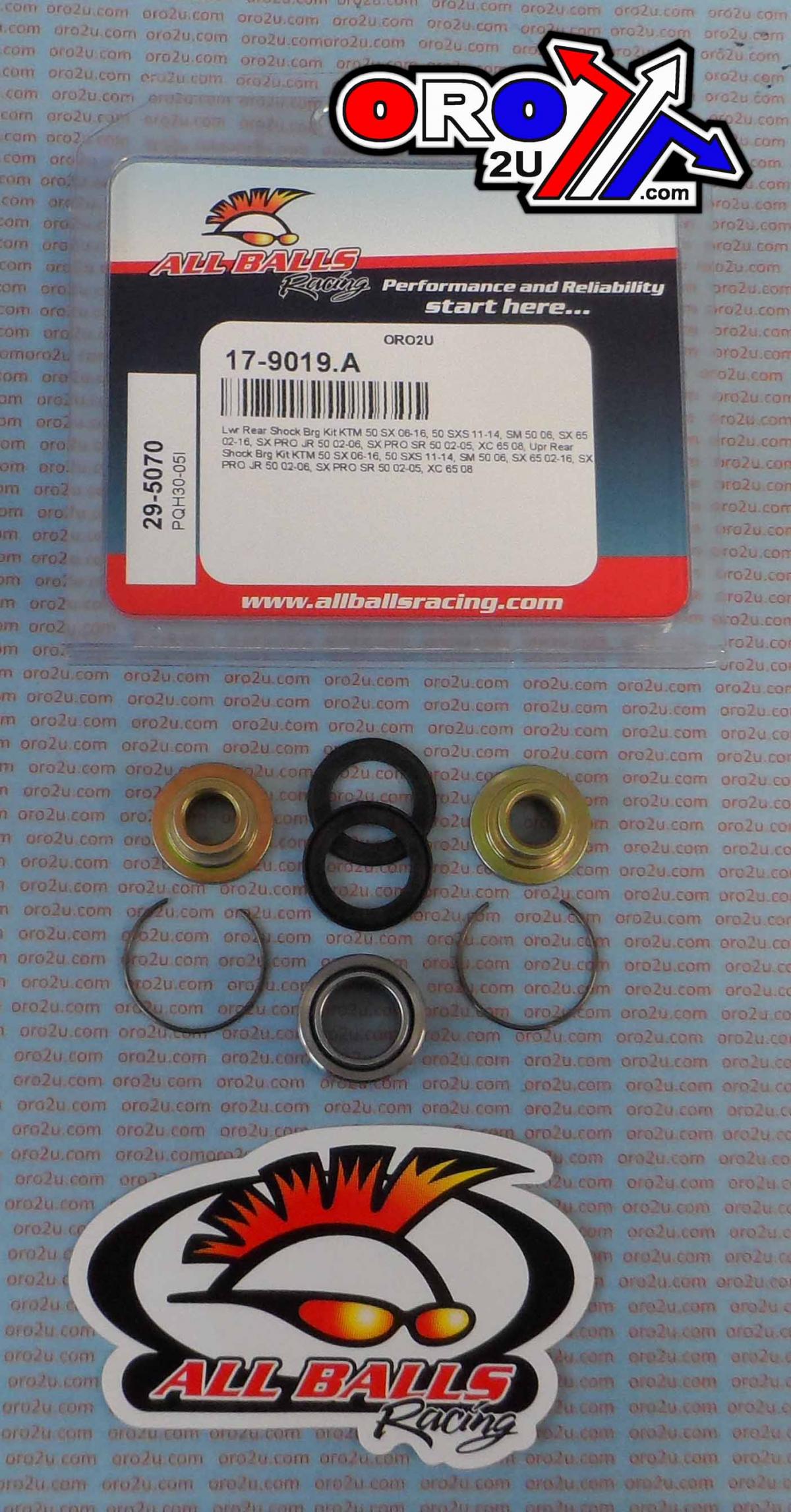 KTM SHOCK KIT ALLBALLS 29-5070 SM 50 06, SX 50 06-16, SX 65 02-18, SX PRO JR 50 02-06, SX PRO SR 50 02-05, SXS 50 11-14, XC 65 08