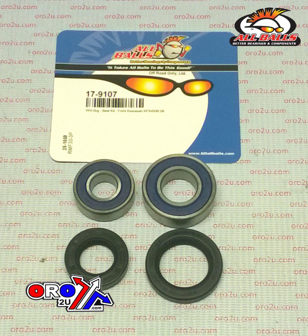 WHEEL BEARING KIT FRONT 2008 KAWASAKI KFX450R, ALLBALLS 25-1559 ATV
