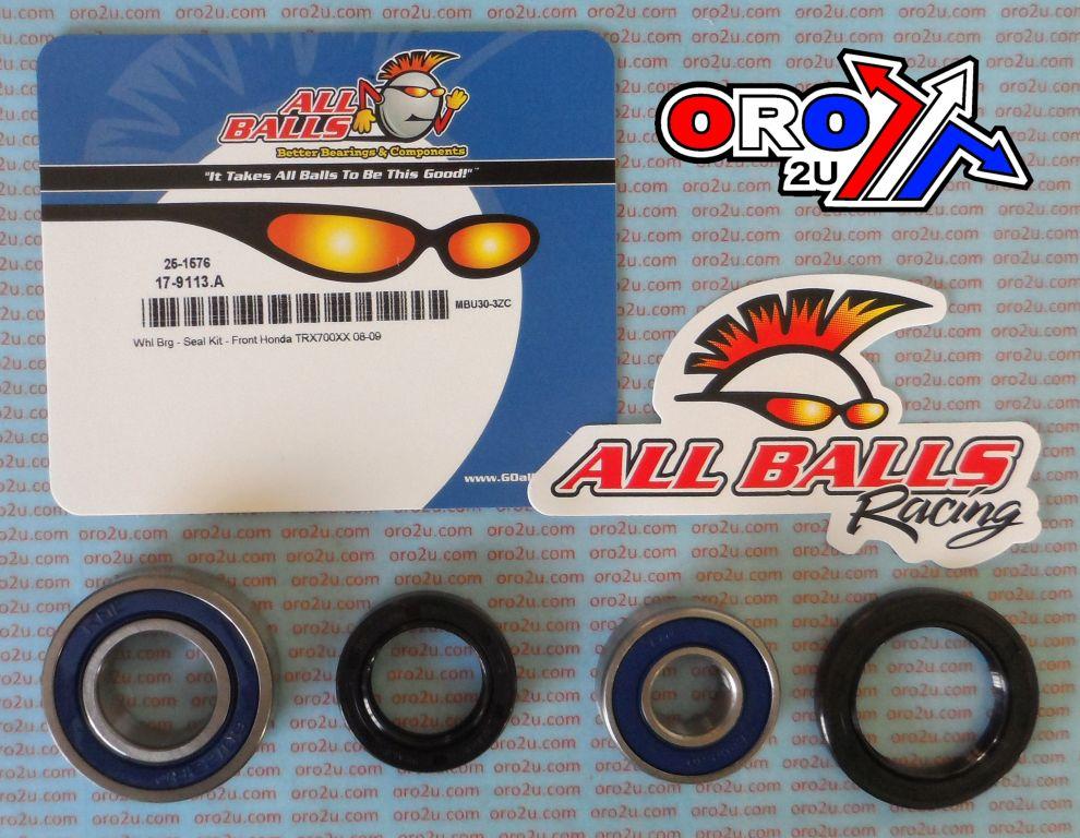 WHEEL BEARING KIT FRONT 08-09 HONDA TRX700XX, ALLBALLS 25-1576 ATV