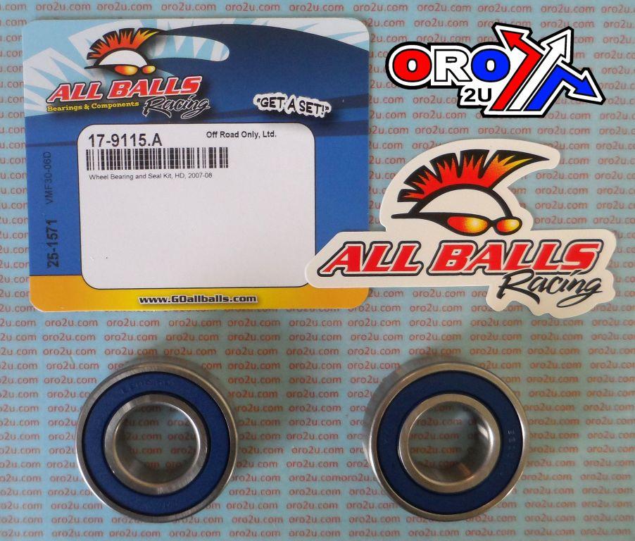 WHEEL BEARING KIT FRONT & REAR HARLEY/GUZZI/KAW/YAM, ALLBALLS 25-1571 ROAD