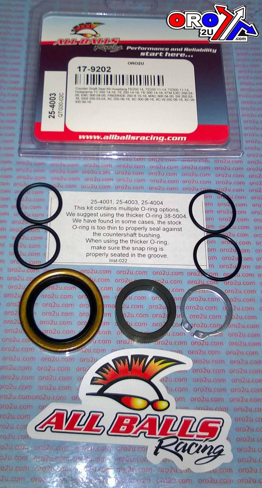 COUNTER SHAFT SEAL KIT KTM, ALLBALLS 25-4003 HUSABERG