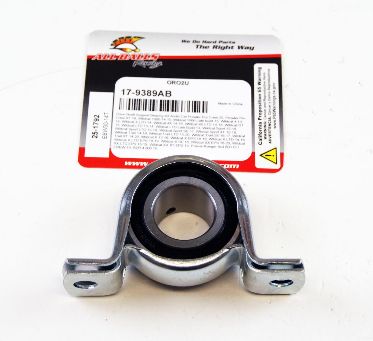 DRIVE SHAFT SUPPORT BEARING KIT, ALLBALLS 25-1792