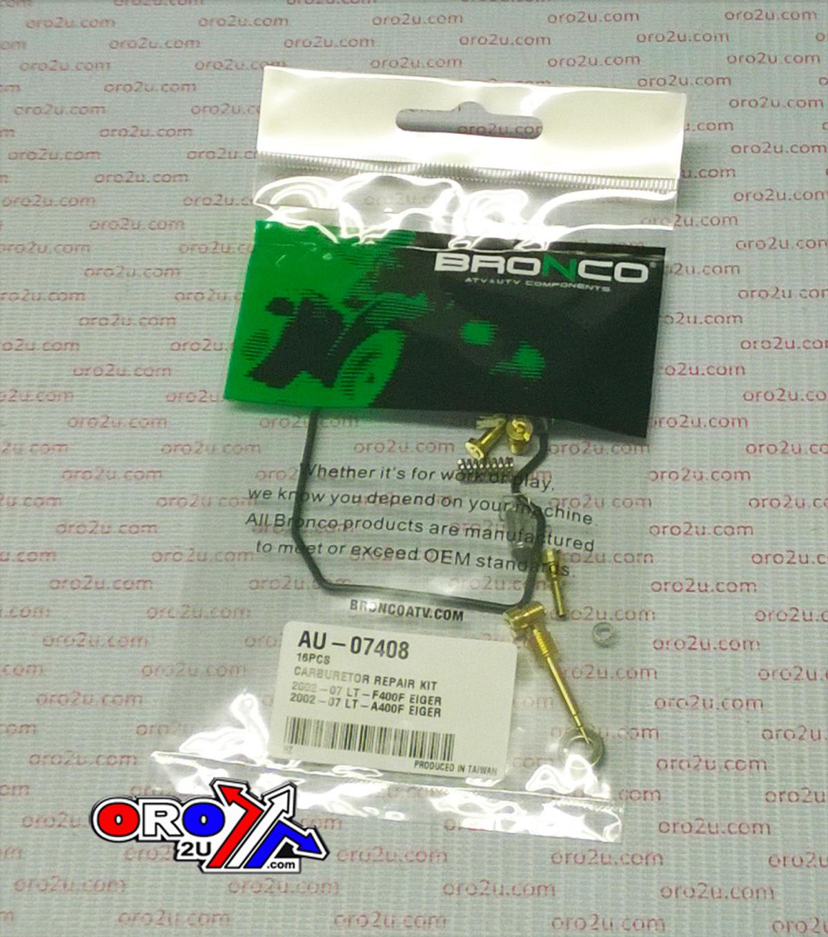 CARBURETOR REPAIR KIT LTF400F, BRONCO AU-07408 SUZUKI ATV, AT-07408, LT-F400F 2002-2007, LT-A400F EIGER 2002-2007