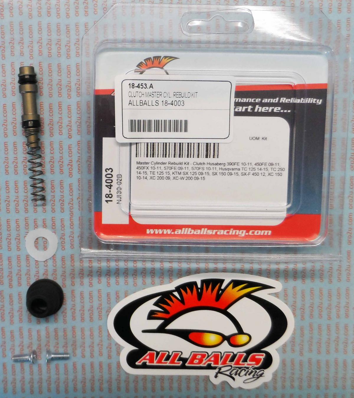 CLUTCH MASTER CYL REBUILD KIT ALLBALLS, ALLBALLS 18-4003 GAS GAS/HUSABERG/HUSKY/KTM/RIEJA