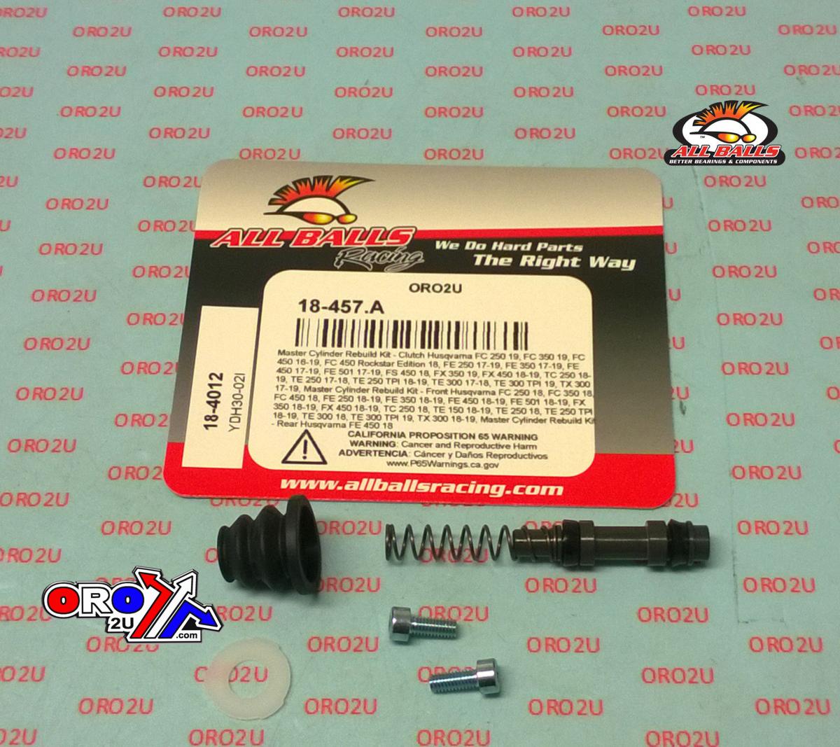 CLUTCH MASTER CYL REBUILD KIT ALLBALLS, ALLBALLS 18-4012 HUSKY FC/FE/FS/FX/TC/TE/TX