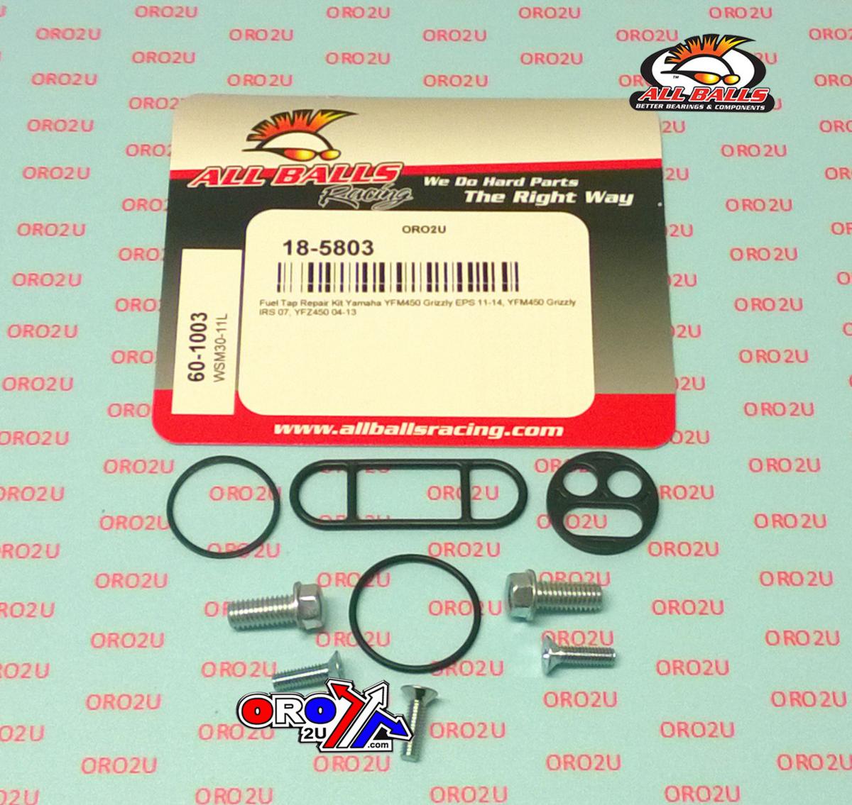 FUEL TAP REPAIR KIT ALLBALLS, ALLBALLS 60-1003 YAMAHA YFZ450 04-13