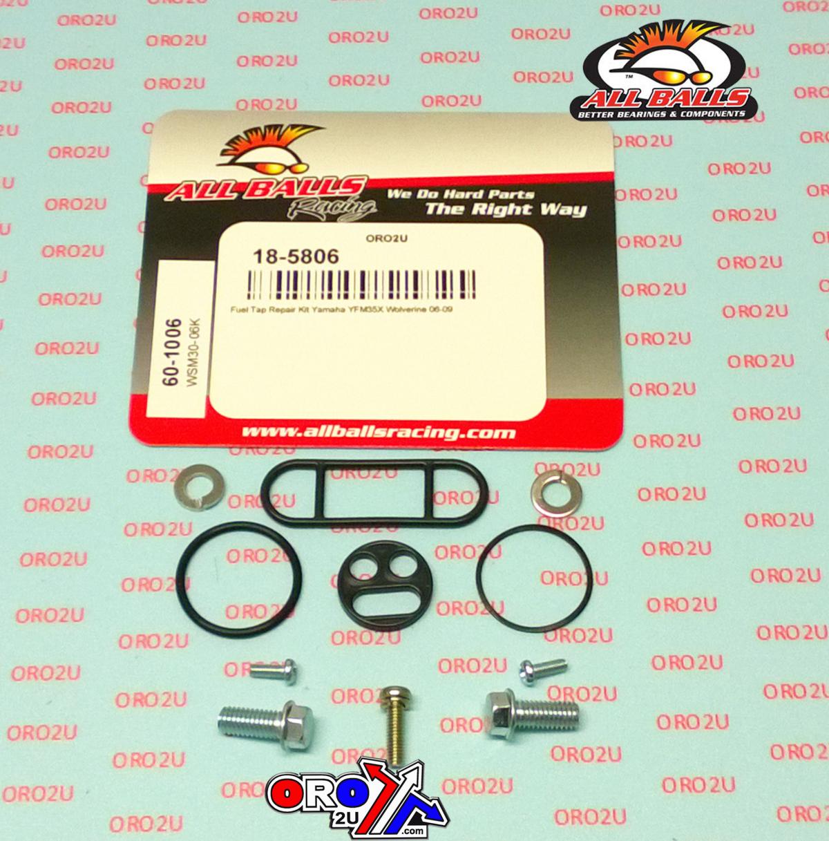 FUEL TAP REPAIR KIT ALLBALLS, ALLBALLS 60-1006 YFM350 06-09