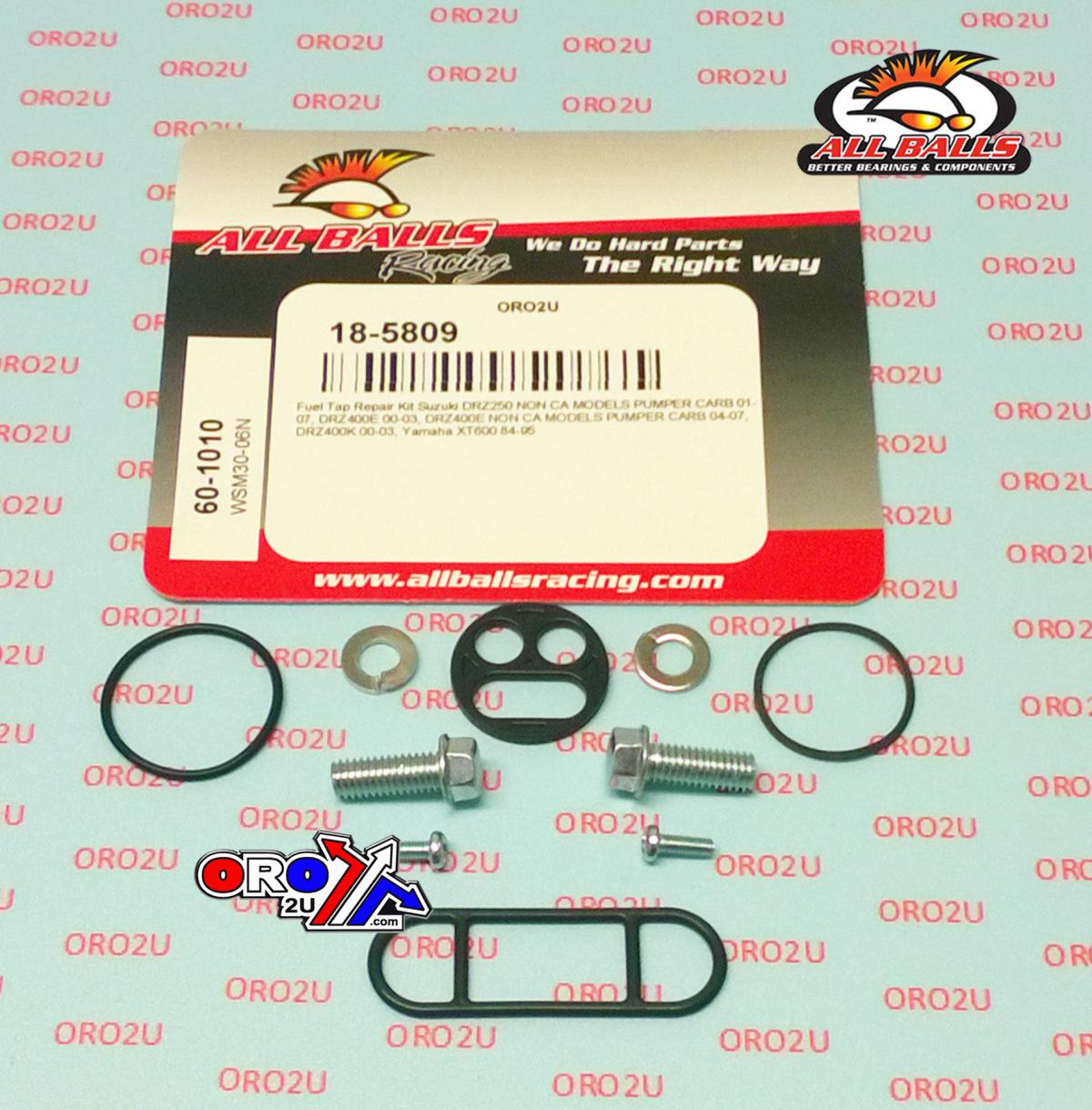 FUEL TAP REPAIR KIT ALLBALLS, ALLBALLS 60-1010 KAW KLX/SUZ DRZ/YAM XT 600 84-07