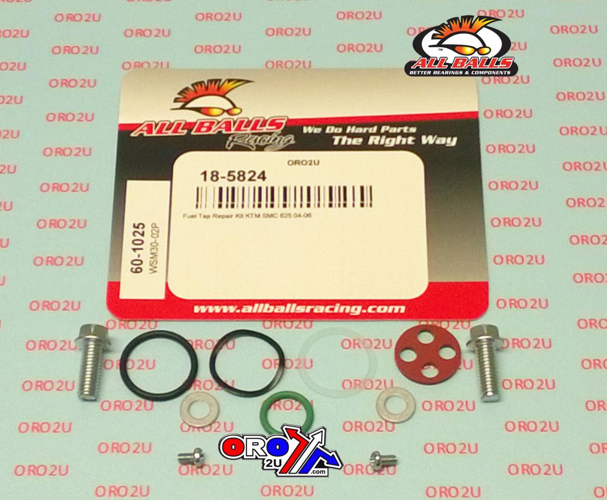 FUEL TAP REPAIR KIT ALLBALLS, ALLBALLS 60-1025 KTM SMC 625 04-06