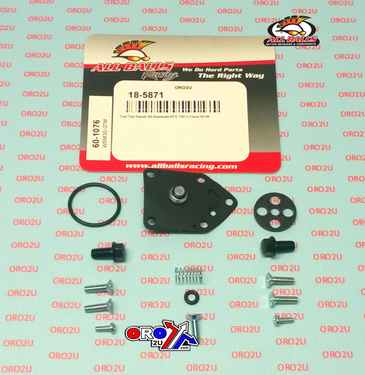 FUEL TAP REPAIR KIT ALLBALLS, ALLBALLS 60-1076 KAW KFX700 04-09