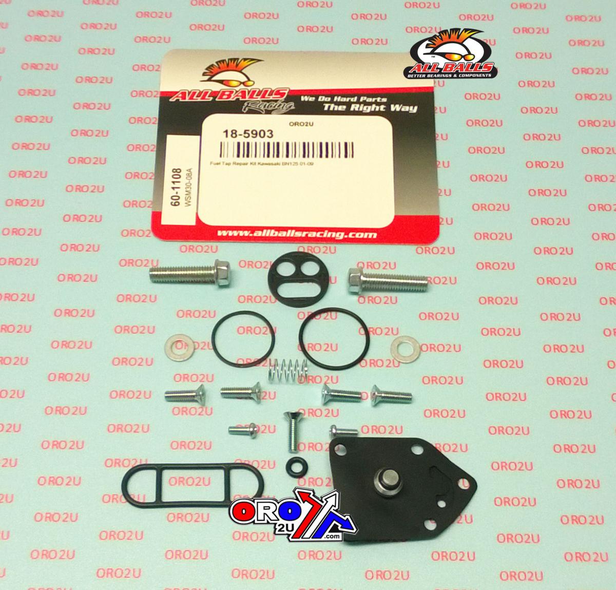 FUEL TAP REPAIR KIT ALLBALLS, ALLBALLS 60-1108 KAW BN125 01-09