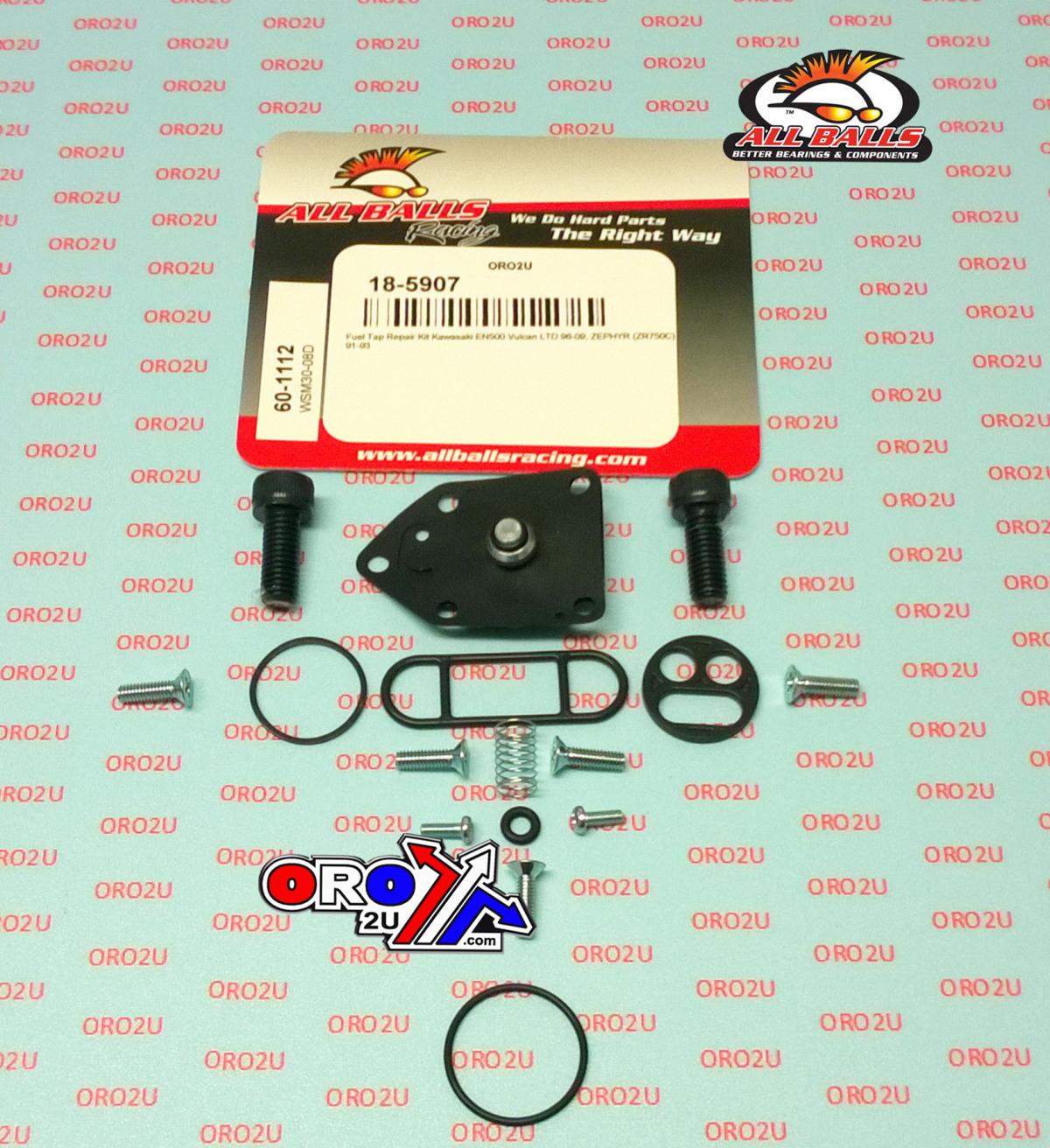 FUEL TAP REPAIR KIT ALLBALLS, ALLBALLS 60-1112 KAW EN500 96-09/ZEPHYR/ZR750 91-93