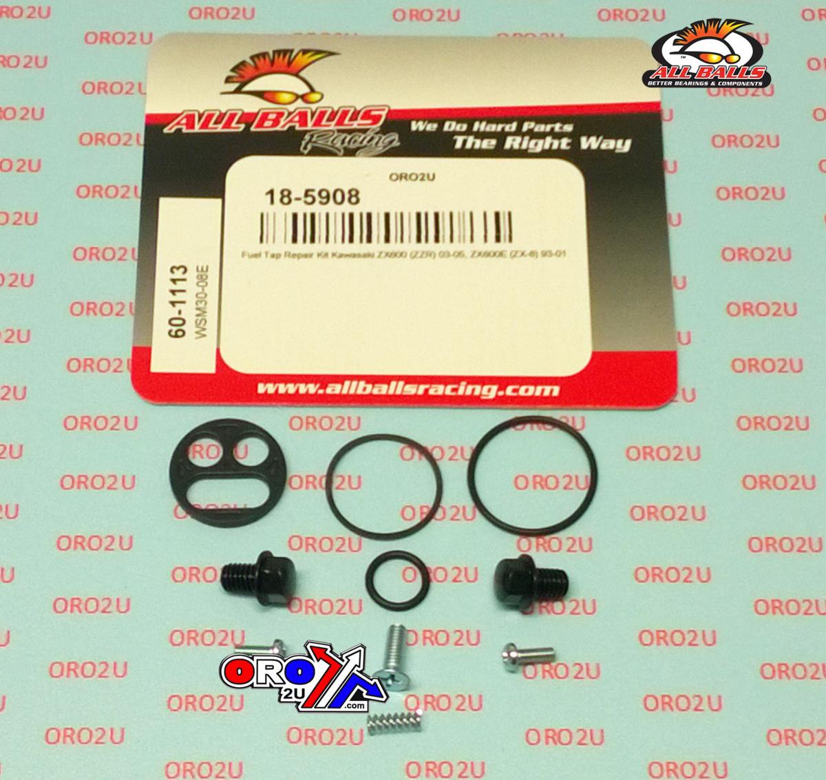 FUEL TAP REPAIR KIT ALLBALLS, ALLBALLS 60-1113 KAW ZX600 93-05
