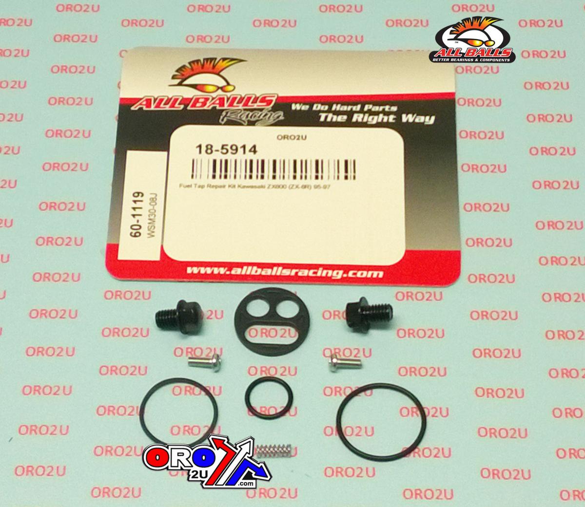 FUEL TAP REPAIR KIT ALLBALLS, ALLBALLS 60-1119 KAW ZX600 95-97