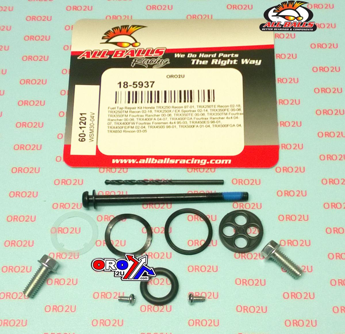 FUEL TAP REPAIR KIT ALLBALLS, ALLBALLS 60-1201 HONDA TRX 250-650 97-21