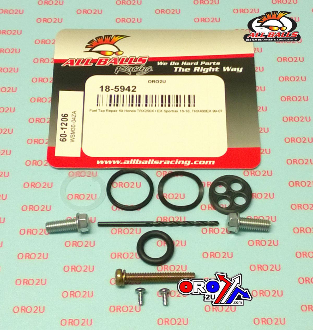 FUEL TAP REPAIR KIT ALLBALLS, ALLBALLS 60-1206 HON TRX 250X 16-21/TRX400EX 99-07