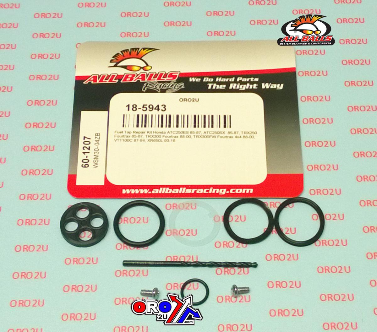 FUEL TAP REPAIR KIT ALLBALLS, ALLBALLS 60-1207 HON AT/TRX250/300/VT1100/XR650 85-22
