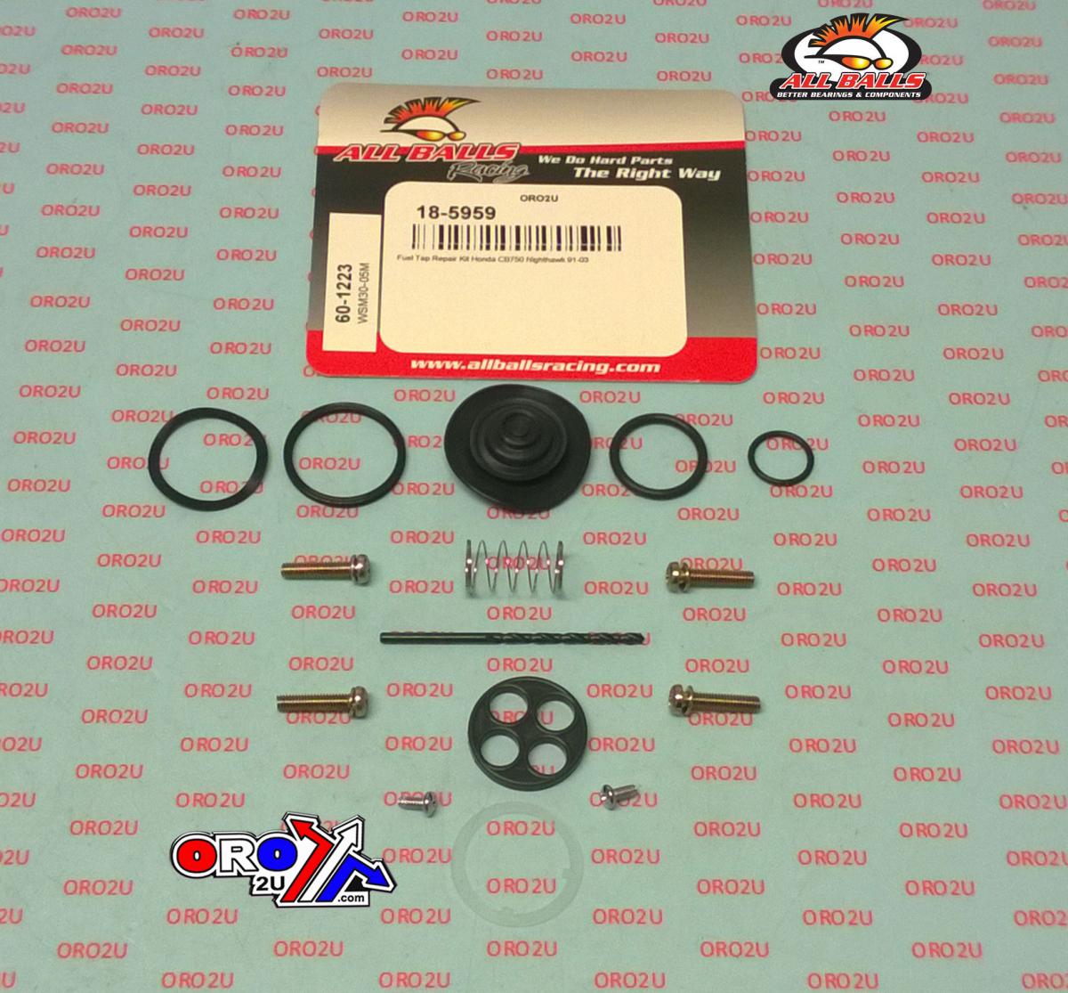 FUEL TAP REPAIR KIT ALLBALLS, ALLBALLS 60-1223 HONDA CB750 91-03