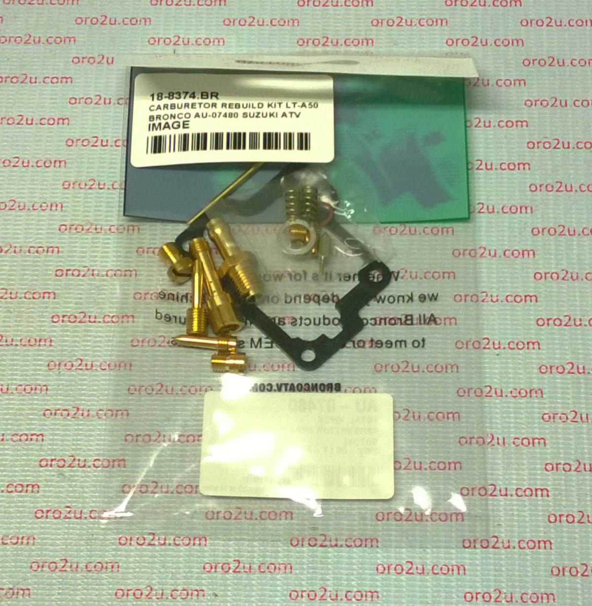 CARBURETOR REBUILD KIT LT-A50, BRONCO AU-07480 SUZUKI ATV