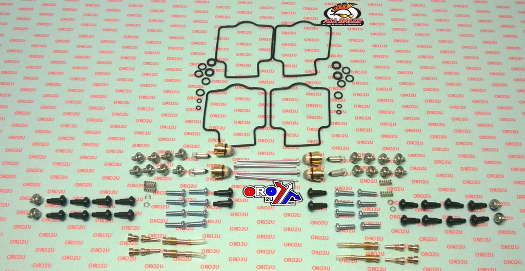 CARBURETOR REBUILD KIT 93-02 KAW ZX600E ZX-6, ALLBALLS 26-1695 ROAD
