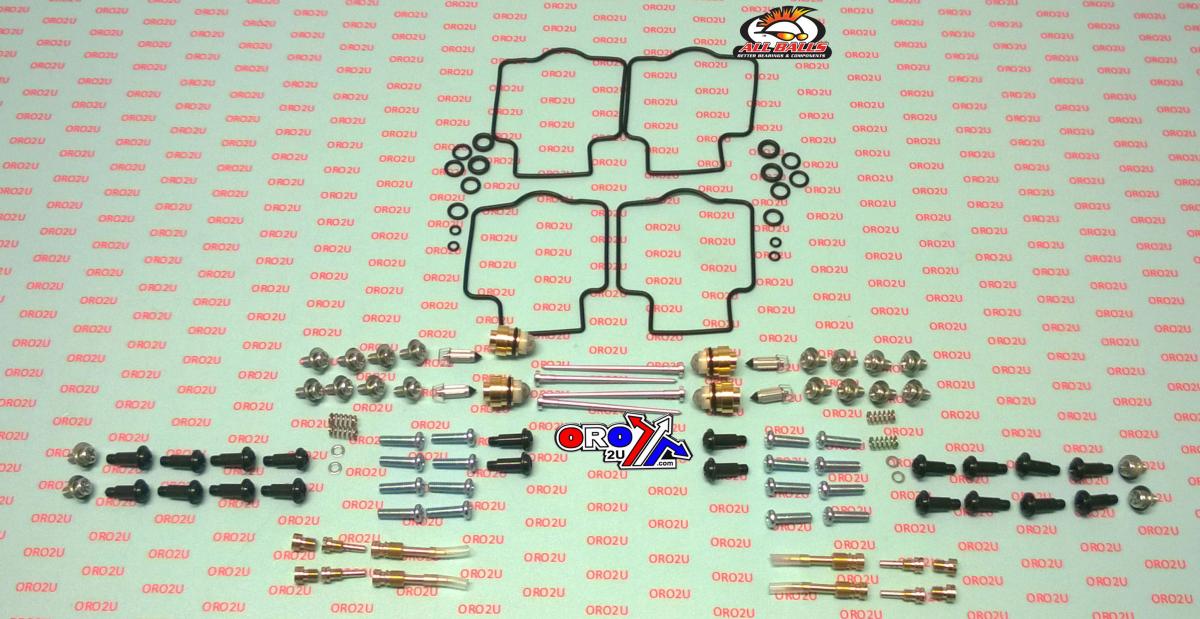 CARBURETOR REBUILD KIT 93-02 KAW ZX600E ZX-6, ALLBALLS 26-1695 ROAD