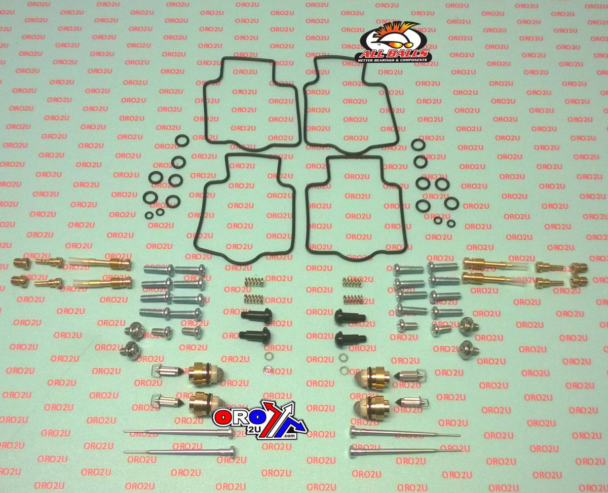 CARBURETOR REBUILD KIT 96-03 KAW ZX750 ZX7R NINJA, ALLBALLS 26-1696 ROAD