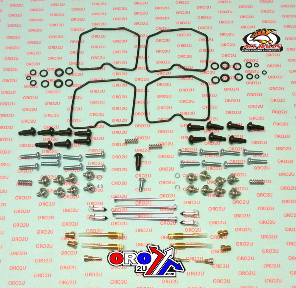 CARBURETOR REBUILD KIT 87-90 KAW ZX750 750R NINJA, ALLBALLS 26-1724 ROAD