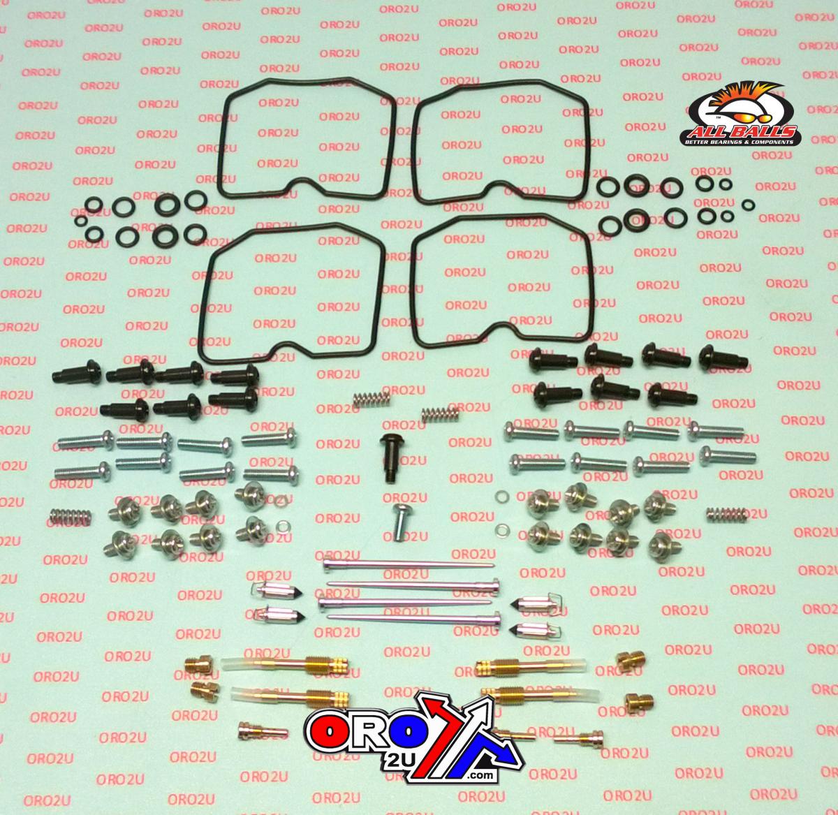CARBURETOR REBUILD KIT 87-90 KAW ZX750 750R NINJA, ALLBALLS 26-1724 ROAD