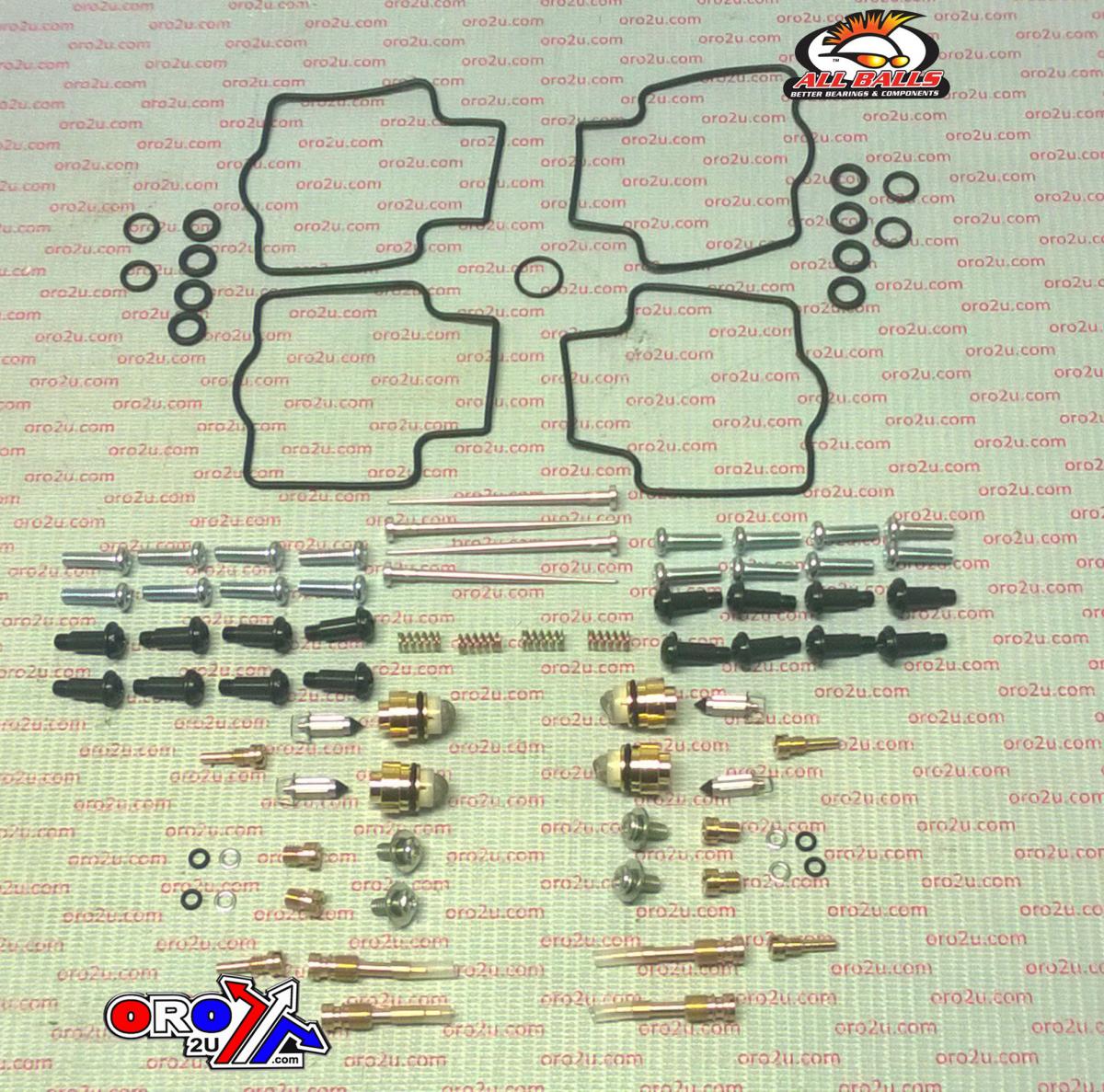 CARBURETOR REBUILD KIT 02- 03 KAW ZX900 ZX9R NINJA, ALLBALLS 26-1763 ROAD