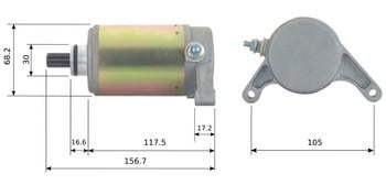 STARTER MOTOR YFM350/400, ARROWHEAD SMU0065 YAMAHA