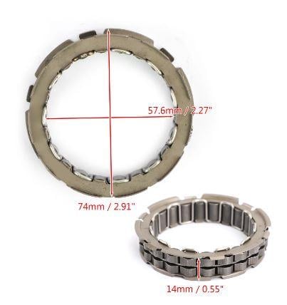 ONE WAY STARTER CLUTCH BEARING YAMAHA TT XT MT YFM KAWASKI KL650 KLR650 13194-1073 13194-1089