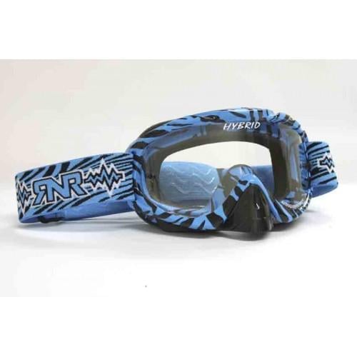 RNR HYBRID WILD BL/BK TEAR OFF, WILD BLUE & BLACK GOGGLE, GH364TO, TEAR OFF