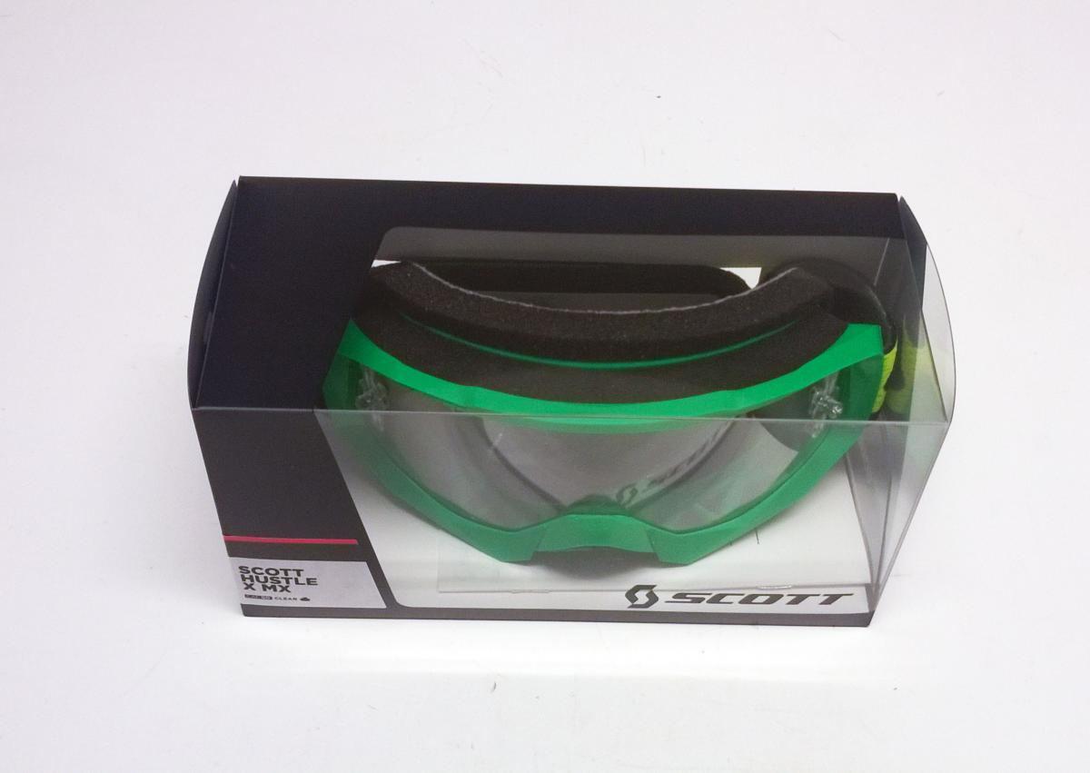 SCOTT HUSTLE GOGGLES CLEAR LENS, GREEN/BLACK, SC084117