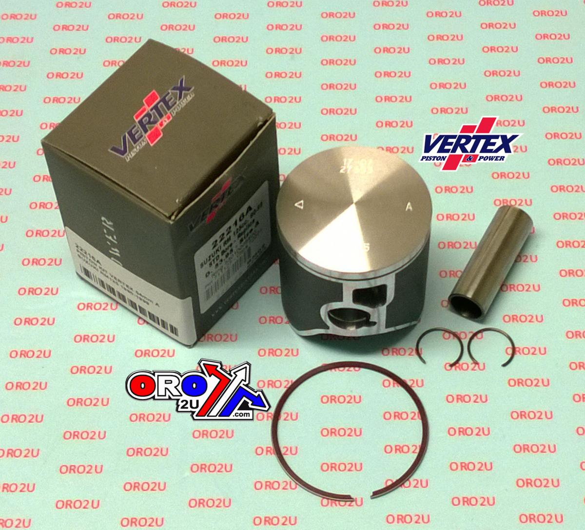 PISTON KIT VERTEX 56.0 SUZUKI RM 125 89-99, VERTEX 22216200 OS +2.00