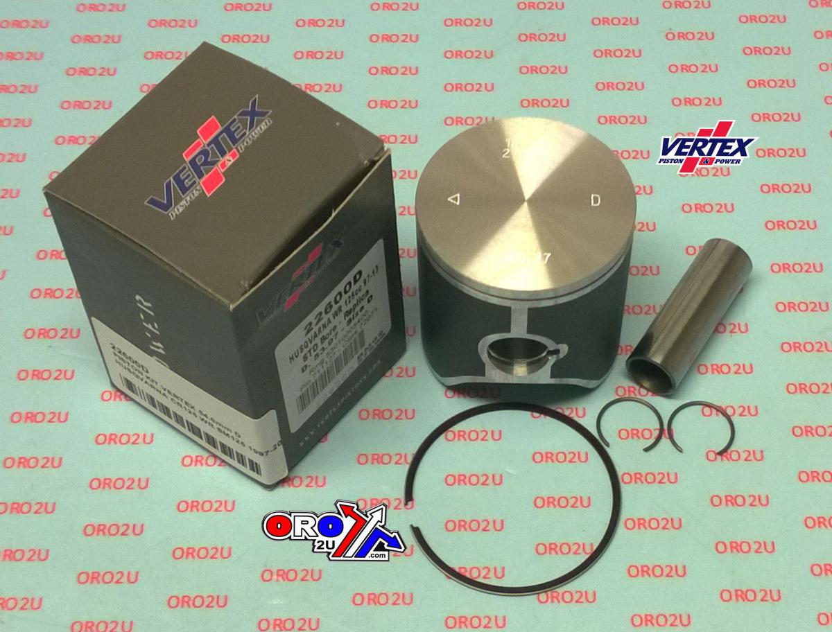 PISTON KIT VERTEX 55.0 HUSKY CR/WR/SM 125 97-13, VERTEX 22600100 HUSQVARNA OS +1.00
