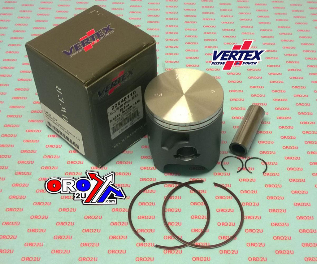 PISTON KIT VERTEX 66.4 B SUZUKI RM 250 00-02, VERTEX 22646B