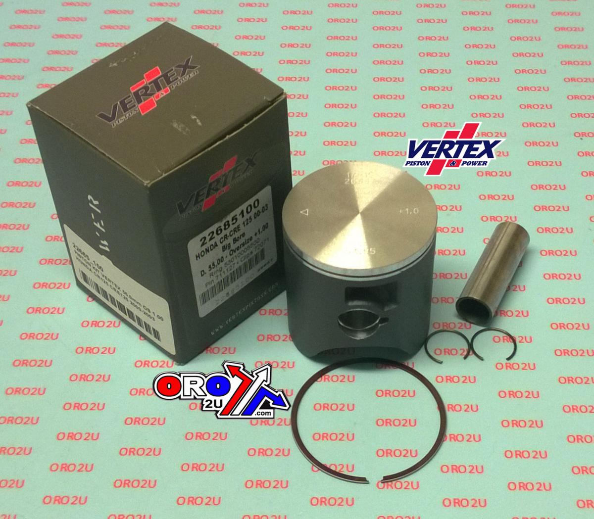 PISTON KIT VERTEX 54.0 C HONDA CR/CRE 125 00-03, VERTEX 22685C