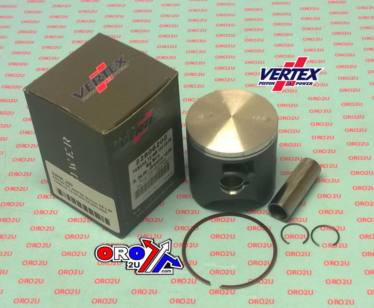 PISTON KIT VERTEX 55.0 YAMAHA YZ/WR 125 02-04, VERTEX 22806100 OS +1.00
