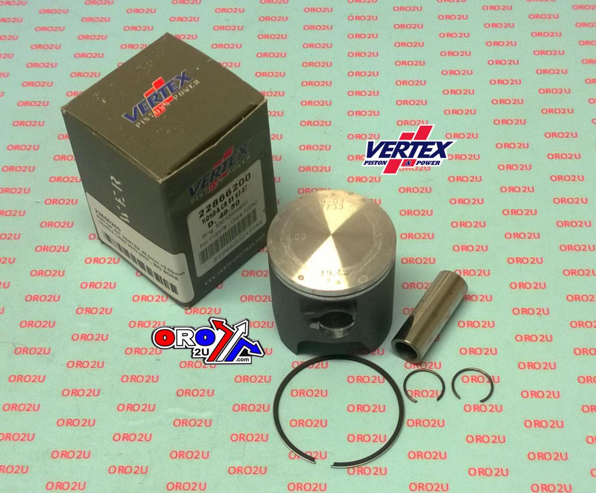 PISTON KIT VERTEX 49.5 HONDA CR 85 03-07, VERTEX 22866200 BIG BORE OS +2.00