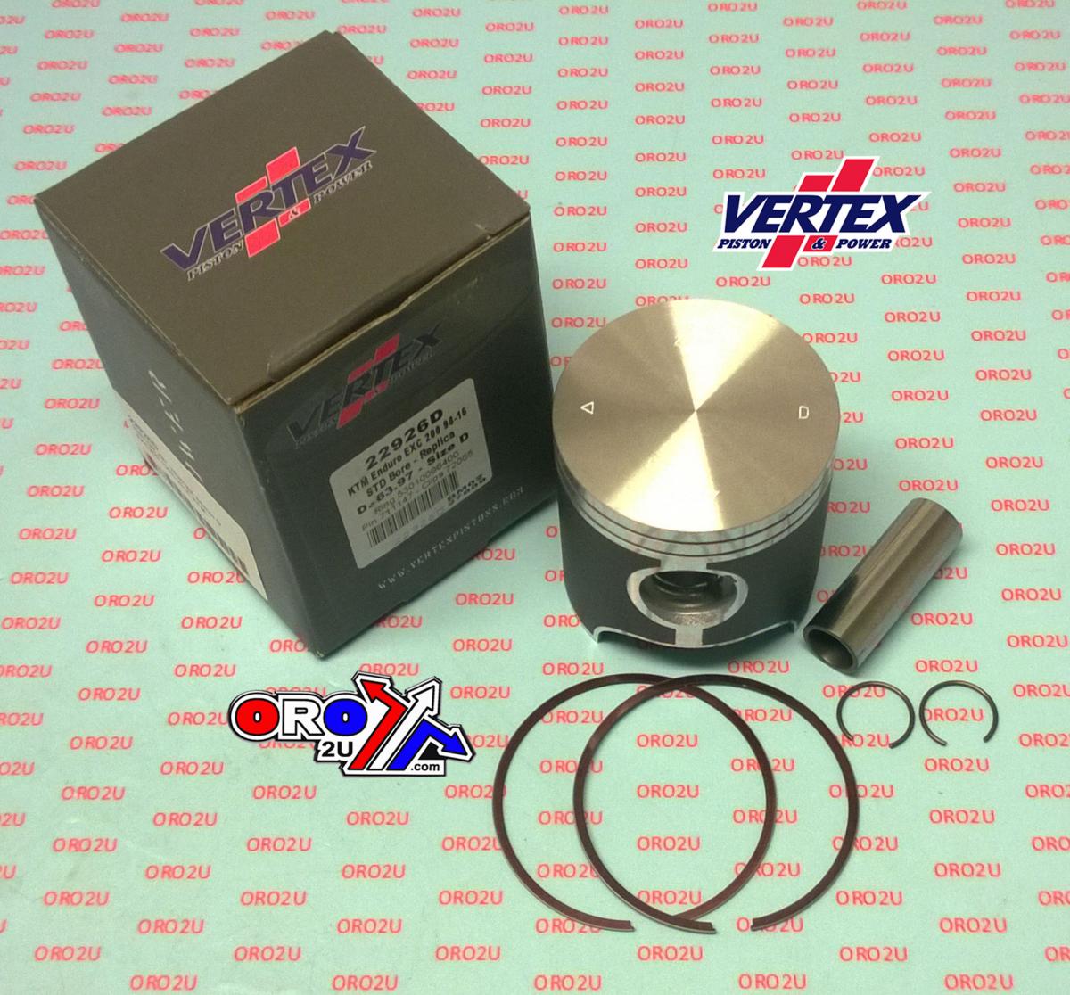 PISTON KIT VERTEX 64.0 D KTM EXC 200 98-16, VERTEX 22926D