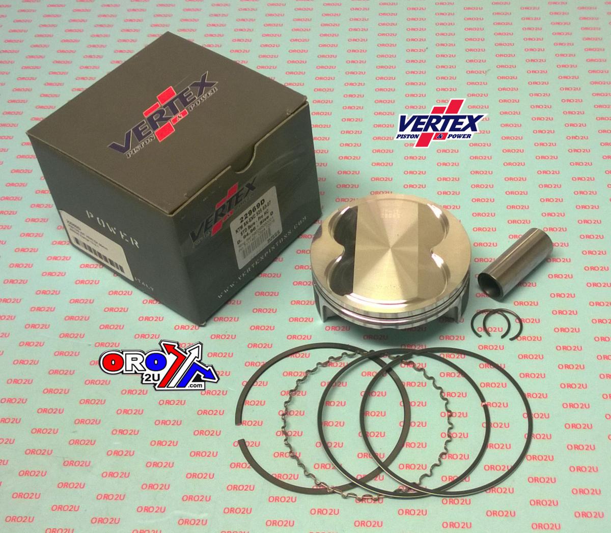 PISTON KIT VERTEX 95mm D KTM SX/EXC, VERTEX 22969D BETA RR 525 05-09 HC